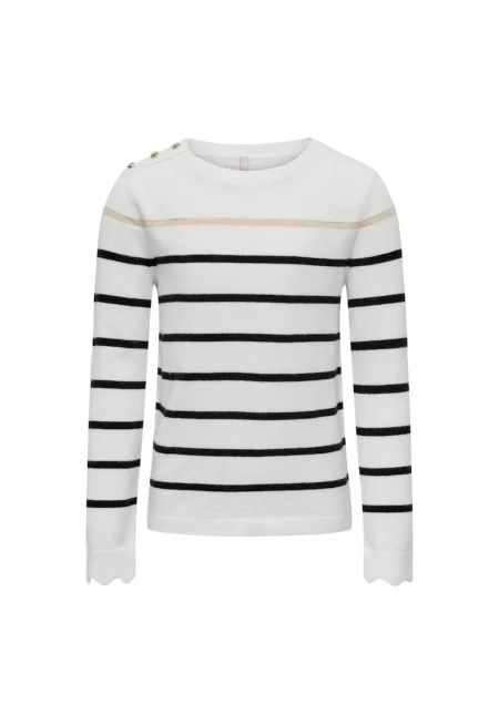 Пуловер за момичета - САМО за деца - 302938582 - вискоза - Бял