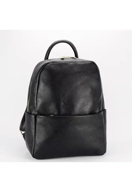 Раница от естествена кожа B-1775 122 - Черен - Черен