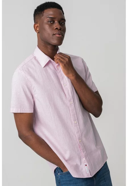 Риза с органичен памук и лен