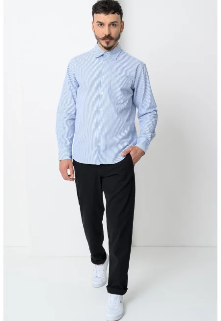 Риза с органичен памук с райе