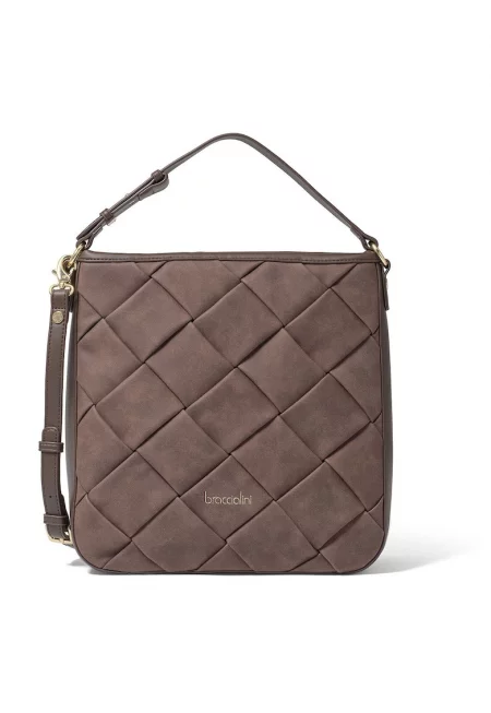 Шопинг чанта с отделяща се презрамка - Кафяв