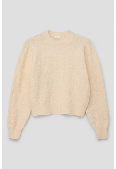 Скъсен пуловер със свободна кройка