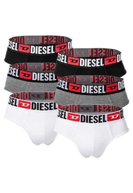 Слипове с лого - 6 чифта - Бял/Черен/Сив