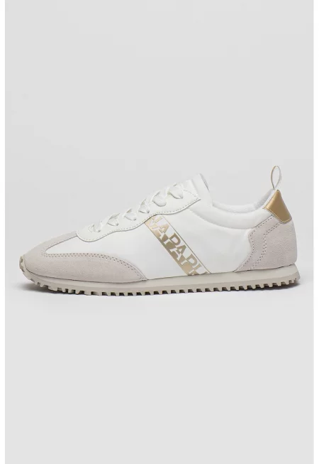 Спортни обувки Coral с велур - Бял/Светло сив