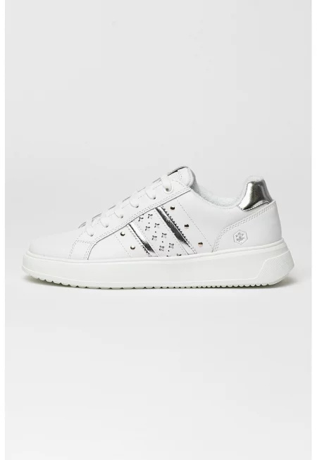 Спортни обувки Pria с перфорации - Бял/Сребрист