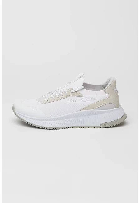 Спортни обувки TTNM Evo с велур - Светло кафяво/Бял