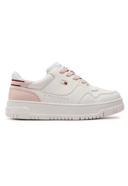 Спортни обувки  за момичета - ниски кецове с връзки - T3A9-33211-1355X134 - бял - Бял