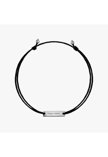 Сребърна гривна с шнур Magic Maker