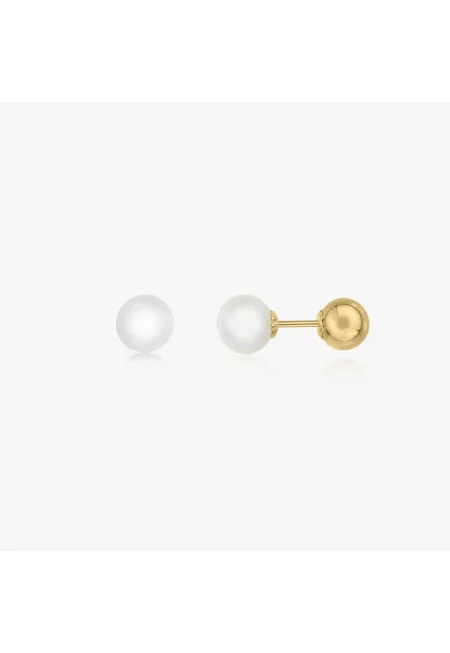 Сребърни обеци Golden Reverse - Естествени перли