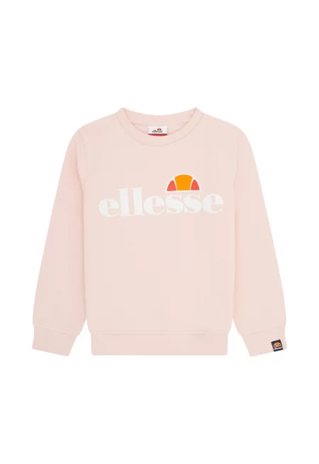 Суитшърт Siobhen с овално деколте - Бледо розово