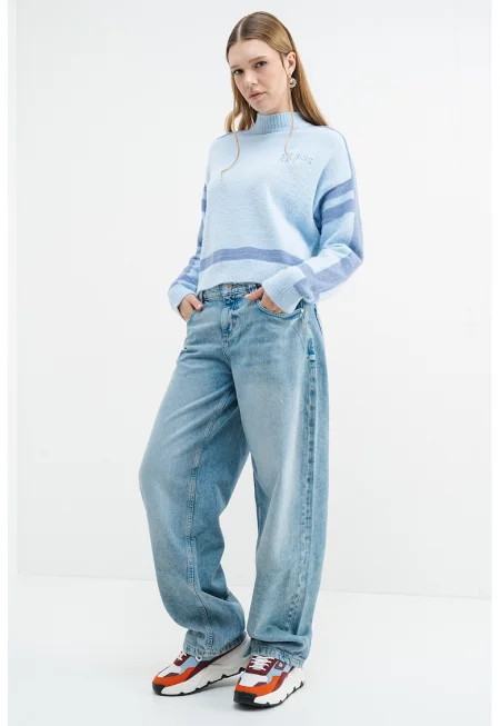 Свободен пуловер с лого