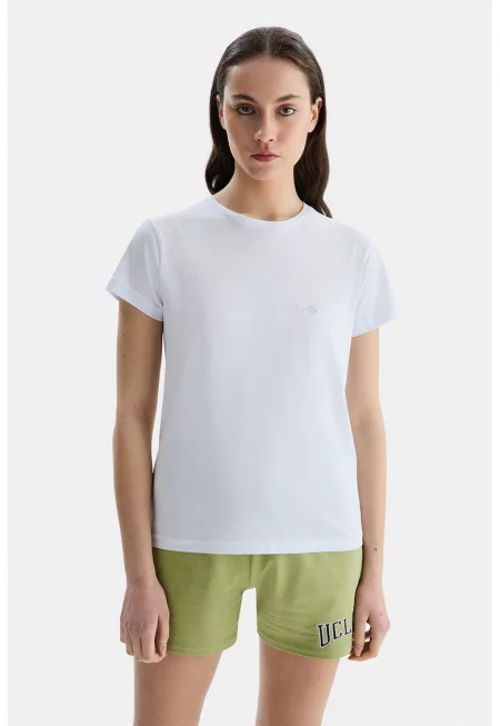 Тениска Destina с овално деколте - Бял