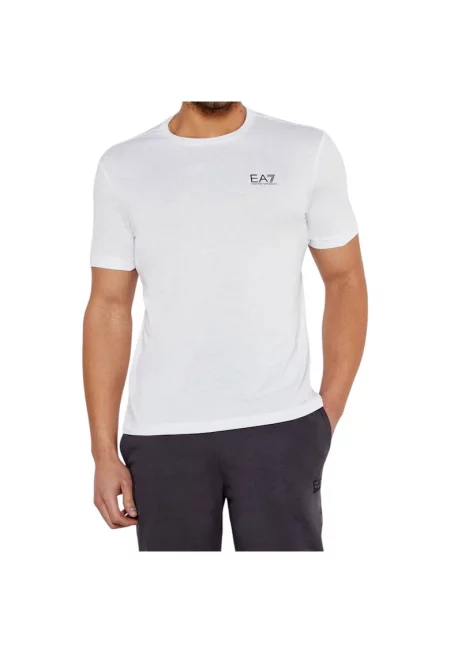 Тениска  EA7 Train Logo Series 40714 - Бял/Сив