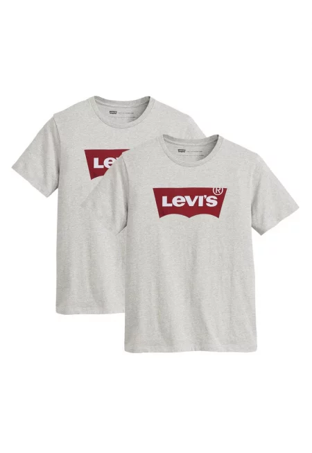 Тениска с лого - 2 части - Сив