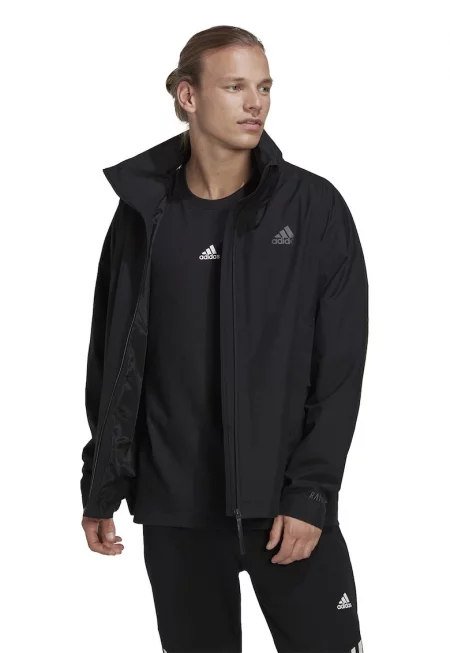 Трекинг яке Traveer с лого - Черен