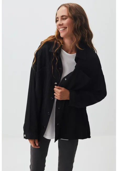 Уголемено яке Zaid с цип - Черен