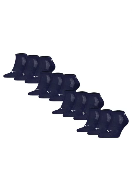 Унисекс омекотени чорапи до глезена - 12 чифта - Син