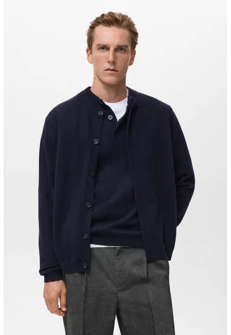 Вълнена жилетка - Ултрамарин синьо