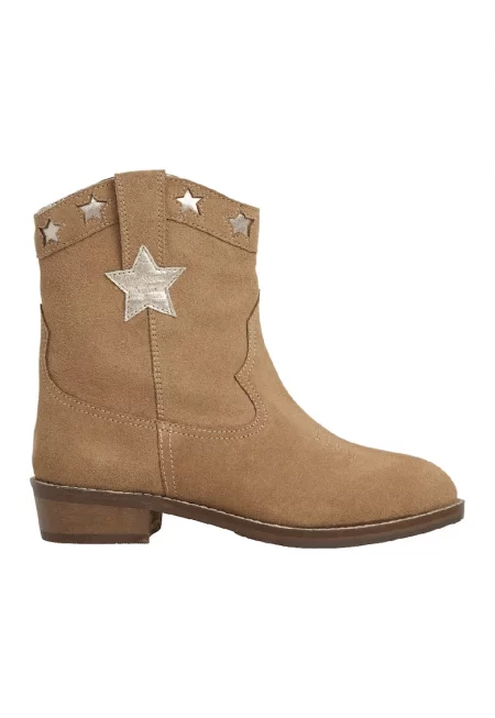 Велурени боти - Бежов/Сребрист