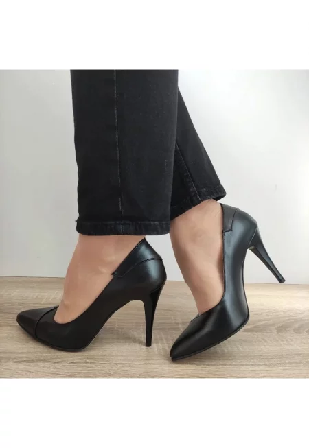 50175 черни елегантни дамски обувки - черни