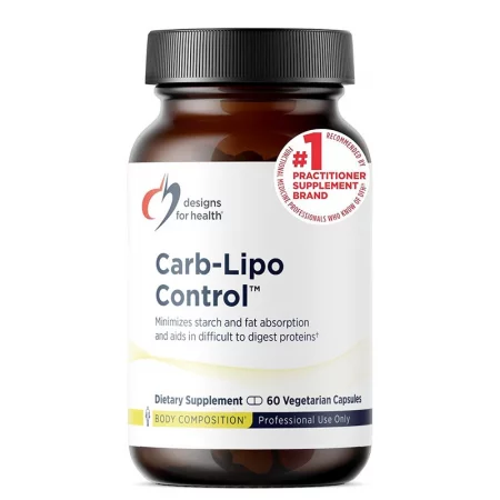 Carb-Lipo Control (Формула с ензими, бетаин HCl и цисус) – При подуване и тежест след хранене, 60 капсули