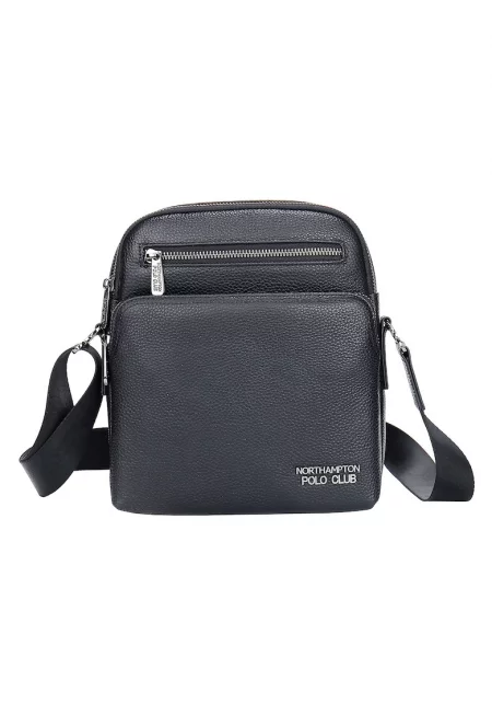 Чанта през рамо от кожа - Черен