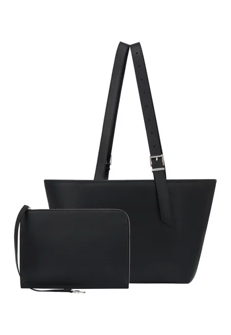 Чанта Tote от еко кожа - Черен