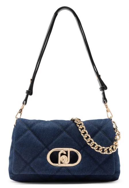 Чанта за рамо от деним - Тъмносин