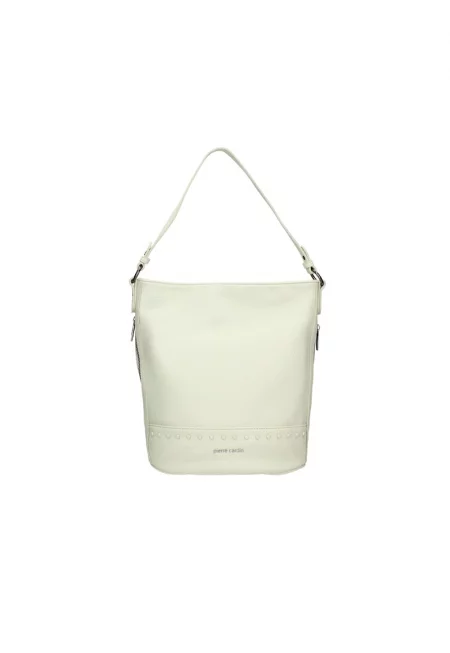 Чанта за рамо от еко кожа с цип - Зелен