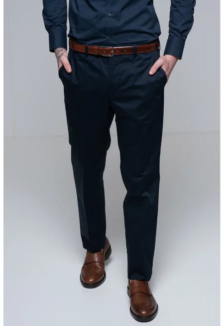 Чино със скосени джобове - Ултрамарин синьо