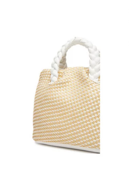 Дамска чанта  14011109 - Синтетика - Бежов/Бял