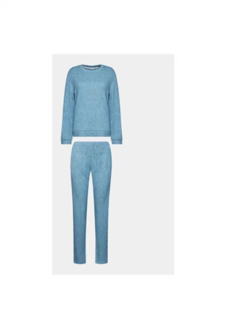 Дамска пижама -  302994106 - Вискоза/Полиестер - Син