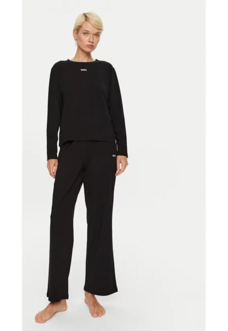 Дамска пижама -  304324109 - Памук - Черен