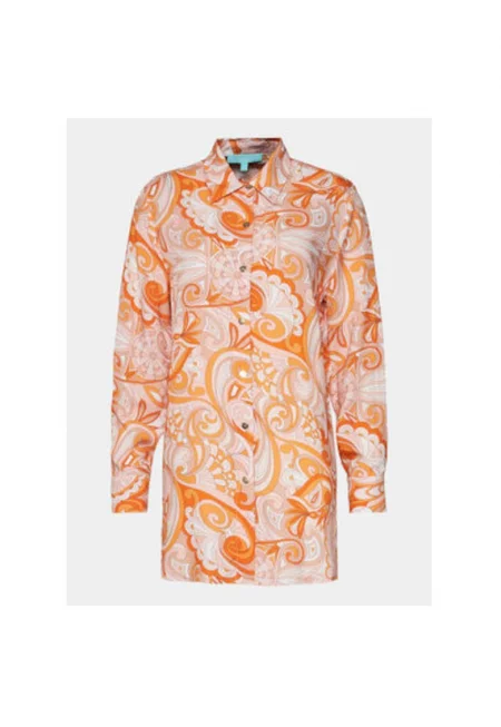 Дамска риза -  303700669 - Вискоза - Оранжев