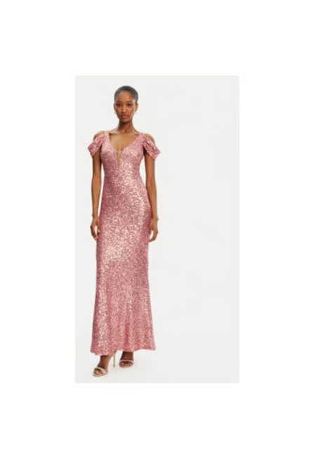 Дамска рокля -  305265777 - Полиестер - Розов - Розово