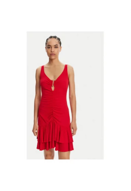 Дамска рокля  78PAO907 J0116 - Полиестер - Червен - Червен