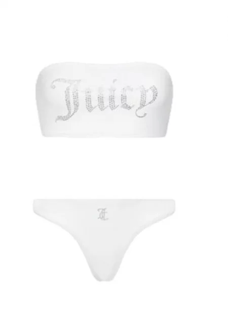 Дамски бански костюм -  бял - найлон - еластан -