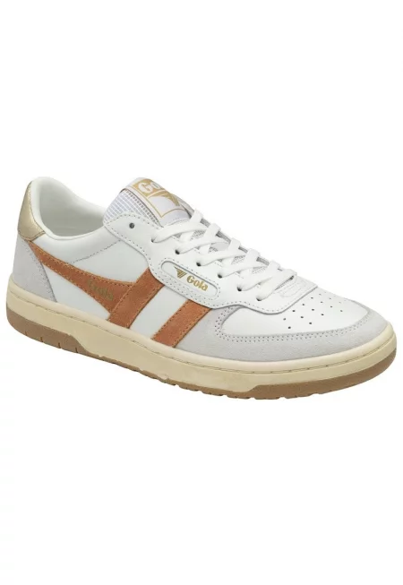 Дамски ботуши  Hawk от естествена кожа - Бял/Оранжев