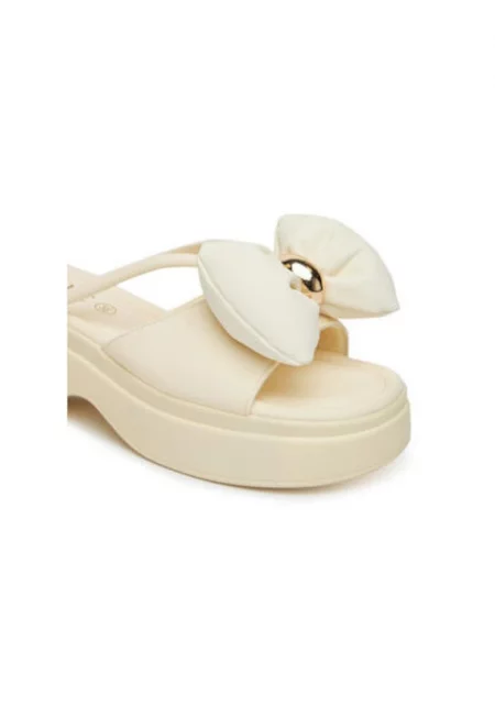 Дамски джапанки - RR2N4120 -  Екокожа - Бял