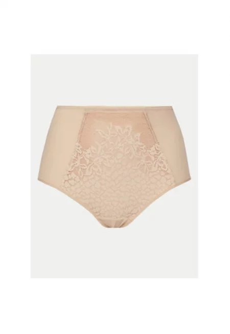 Дамски класически бикини с висока талия  C16IC5 01N - синтетика - 36 EU - бежов