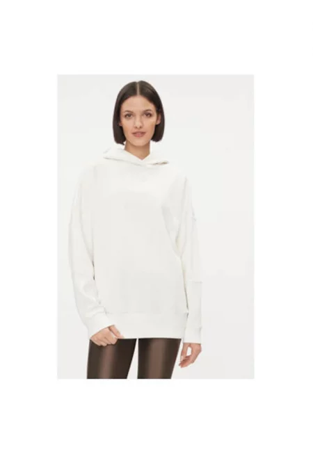 Дамски суитшърт -  302536771 - Памук/Рециклиран полиестер - Бял - Бял