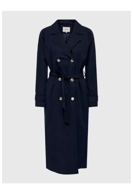 Дамски тренч -  303297206 - Полиестер - Тъмносин - Тъмносин