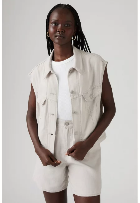 Дънков елек с джобове с капачета