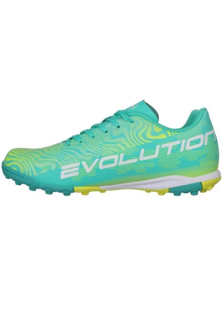 Детски футболни обувки с връзки  Evolution за синтетичен терен EVJW2415TF - 38 EU - Turquoise
