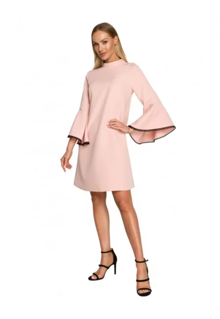 Елегантна рокля \ Полиестер - Розова