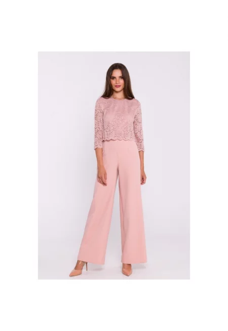 Гащеризон с широки панталони и дантелена горна част -  - -