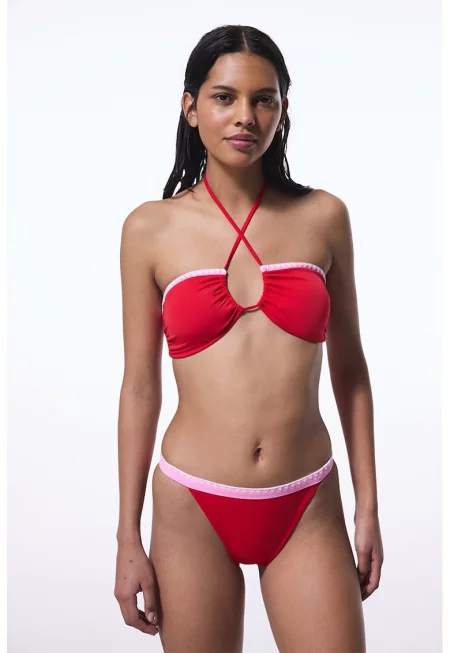 Горен бански с контрасти - Червен