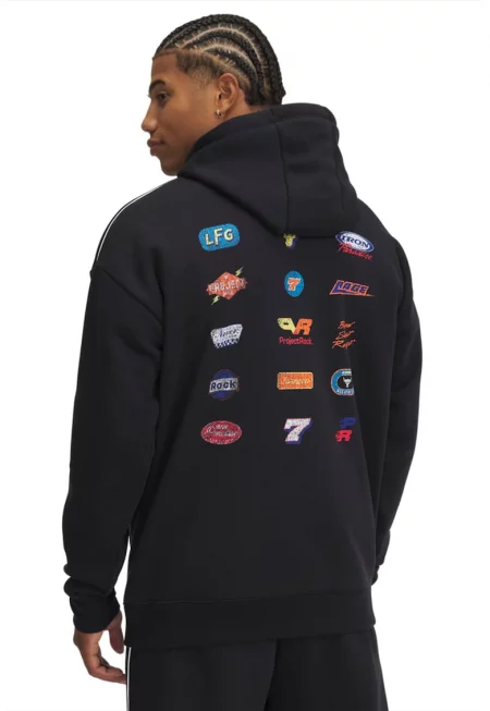 Худи с лого на гърба - Червен/Черен