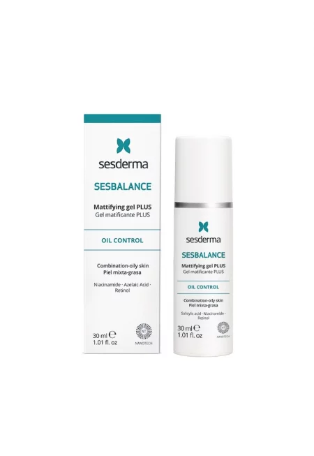 Интензивен матиращ гел  SESBALANCE Plus - Регулиране на себума - Грижа за смесена и мазна кожа - Флуидна текстура - 30 мл
