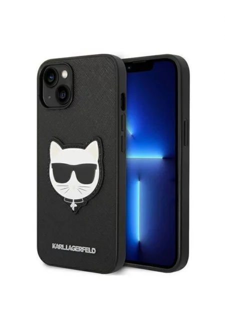 Калъф Head  PU Saffiano Choupette - За iPhone 14 Plus - Черен